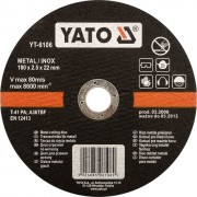 YT-6108 YATO Kotouč na řezání kovu INOX 230x3,2x22 YT-6108 YATO